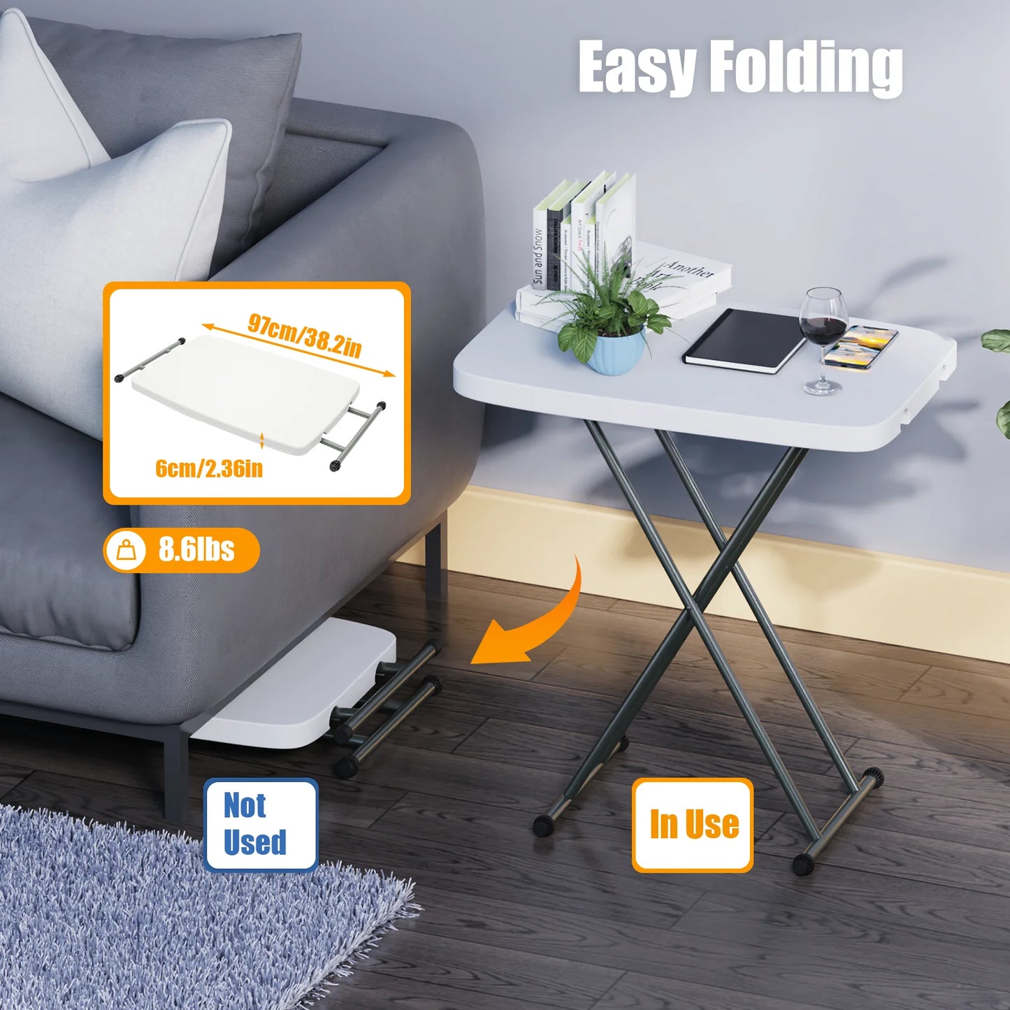 Adjustable Folding Table For Indoor And Outdoor Use Laptop Desk Commercial Grade
