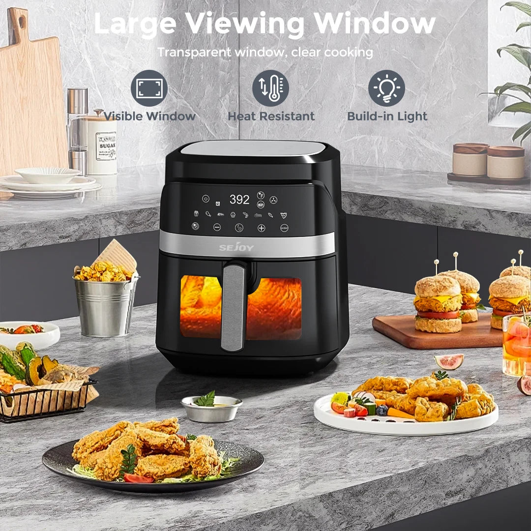 Sejoy Air Fryer 8 In 1 Ceramic Coating With Precise Heating