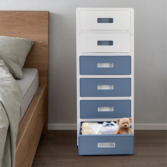 Bymaocar 6 Tier Plastic Drawer Cabinet Desktop Organizer