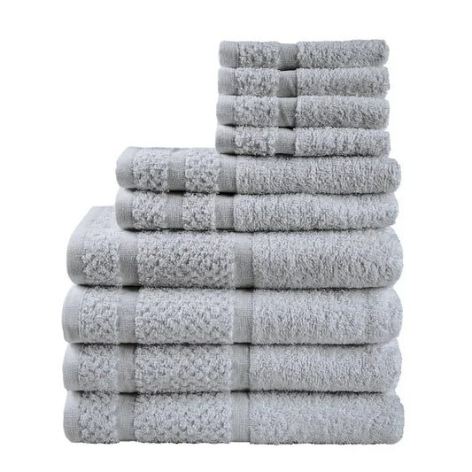 10 Piece Cotton Towel Set Ultra Soft Durable Spa Quality