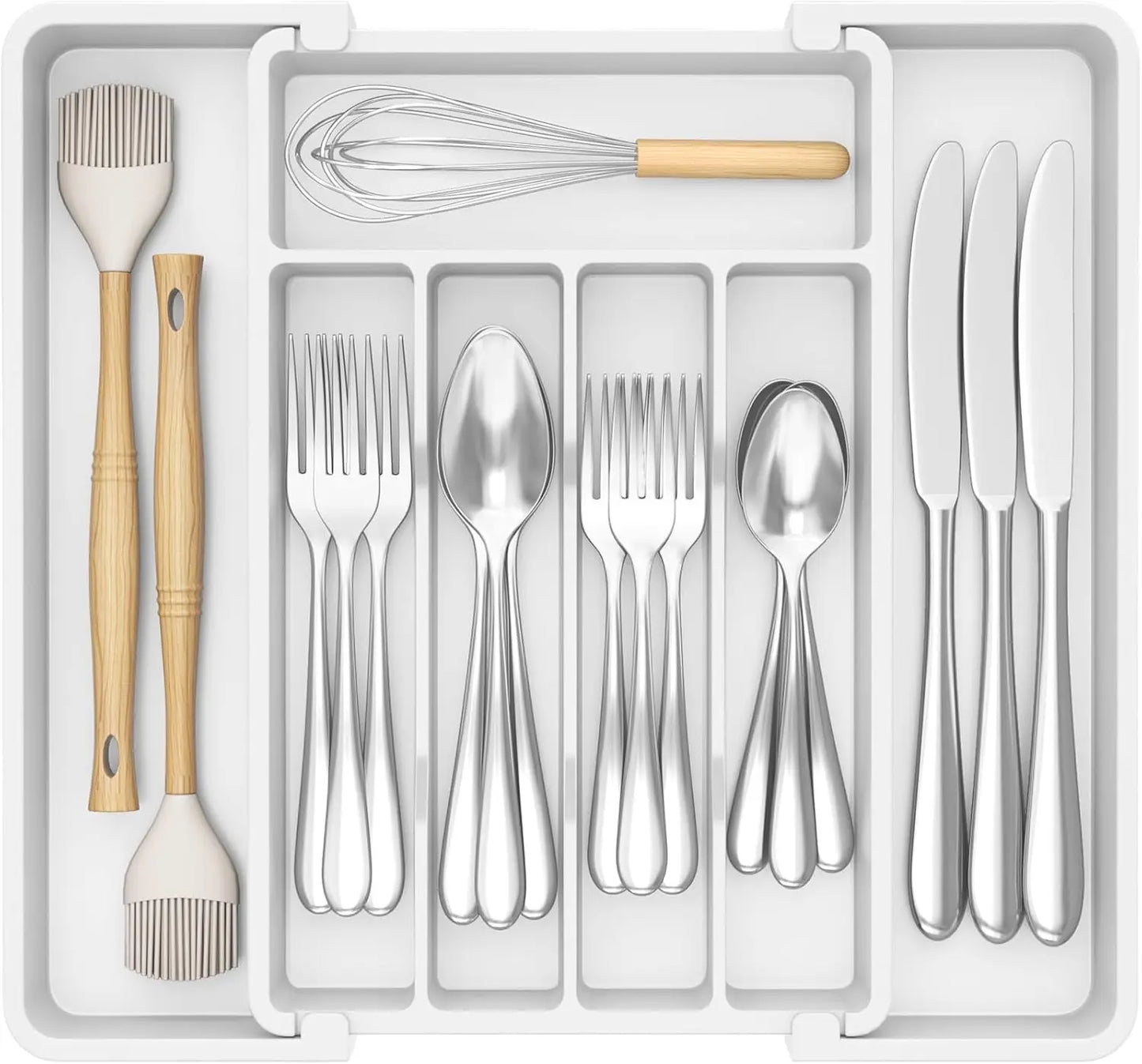 Expandable Silverware Organizer For Kitchen Drawers BPA Free