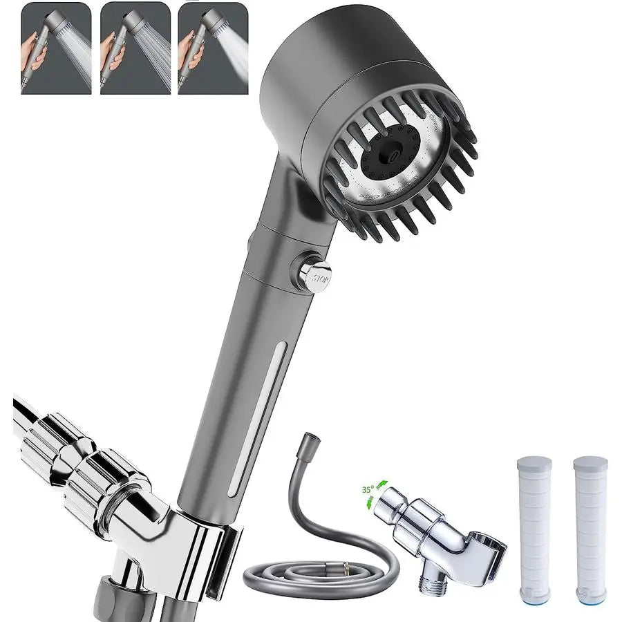 Head with Handheld, Shower Heads High Pressure, High Flow Even with Low Water PressureHand Held Showerhead Set,3 Modes Filtered