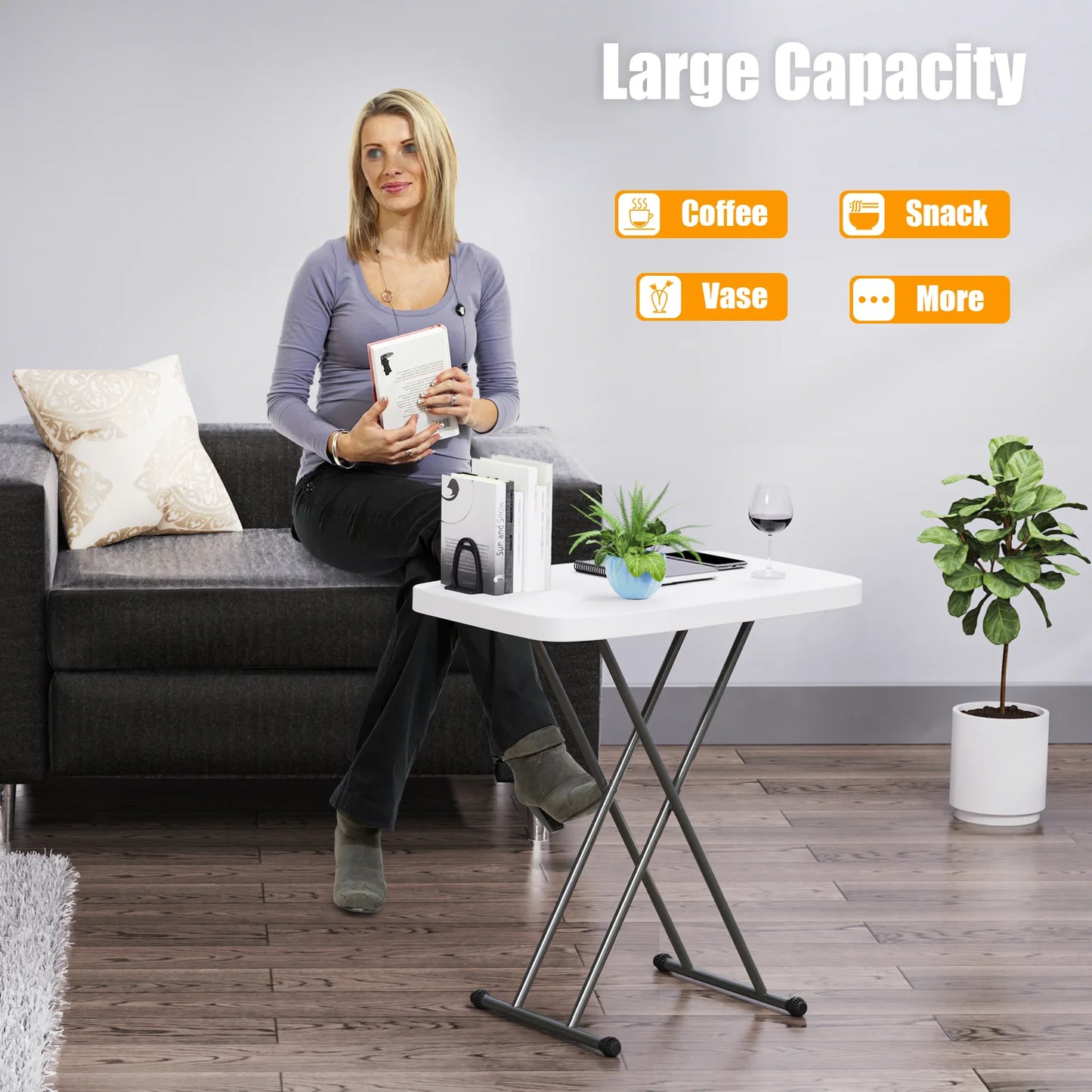 Adjustable Folding Table For Indoor And Outdoor Use Laptop Desk Commercial Grade