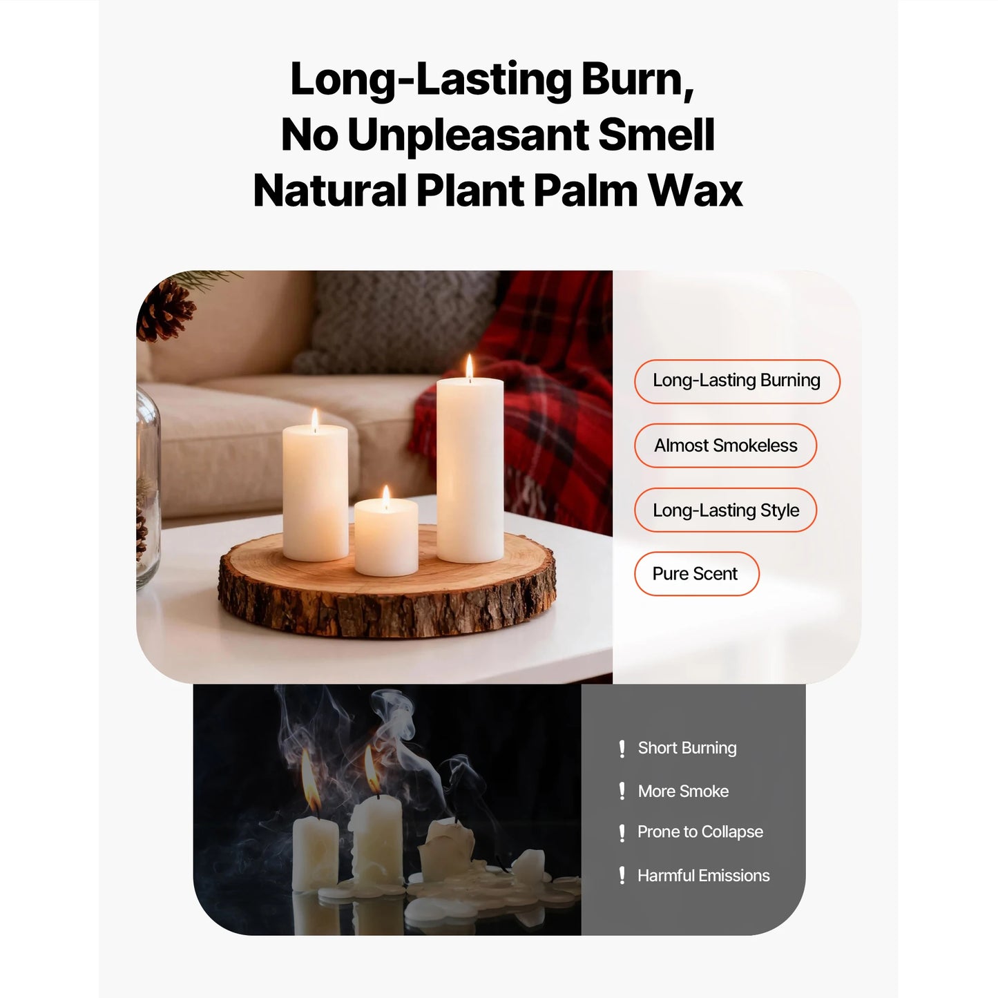 Pillar Candles And Glass Vases Set For Wedding Centerpieces