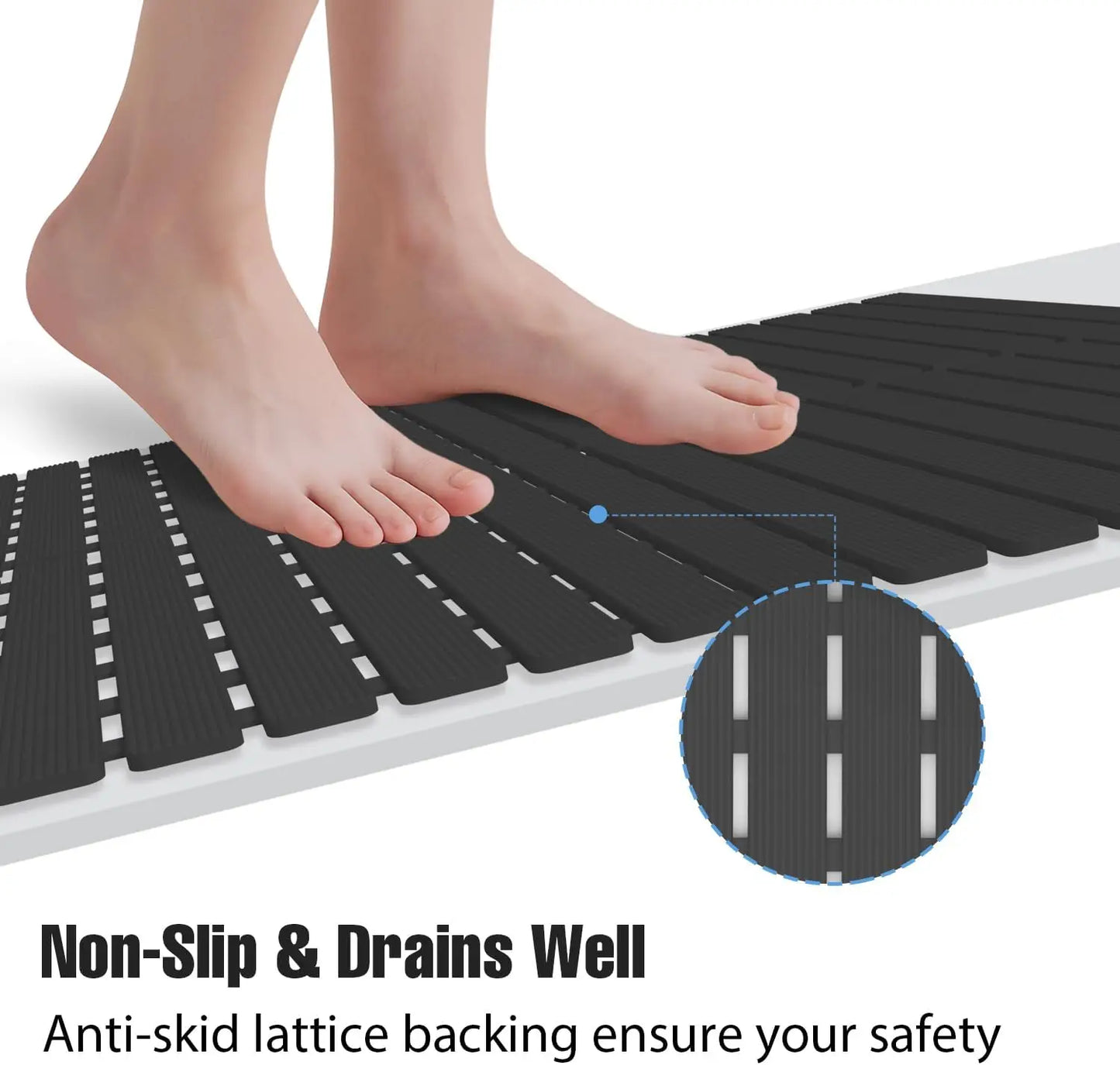 Square Non Slip Shower Mat For Tub And Shower Safe