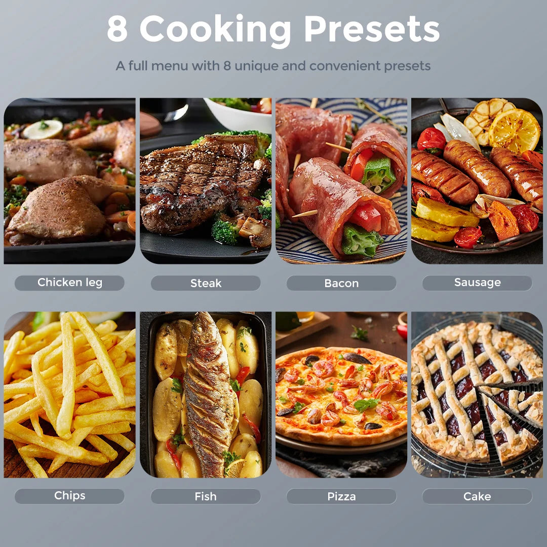 Sejoy Air Fryer 8 In 1 Ceramic Coating With Precise Heating