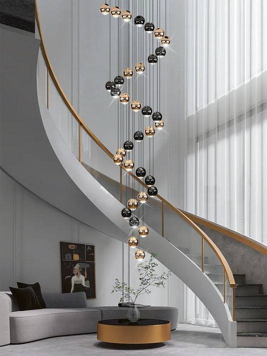 Ceiling Spherical Suspended Staircase Pendent Lamp