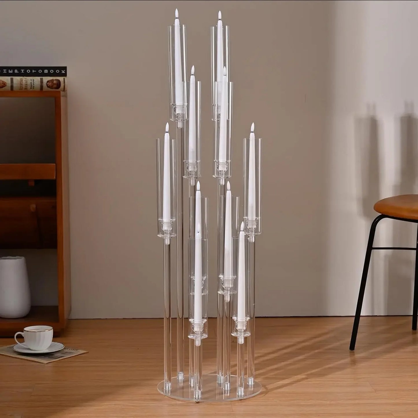 Vincigant 10 Arm Acrylic Candelabra Centerpiece For Weddings