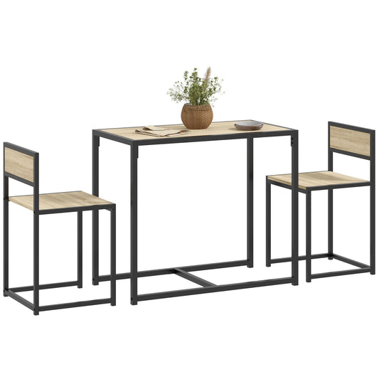 HOMCOM Dining Table Set For Two With Chairs Compact Kitchen Furniture