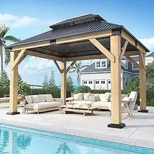 12.5'x6.5' Outdoor Grill Gazebo