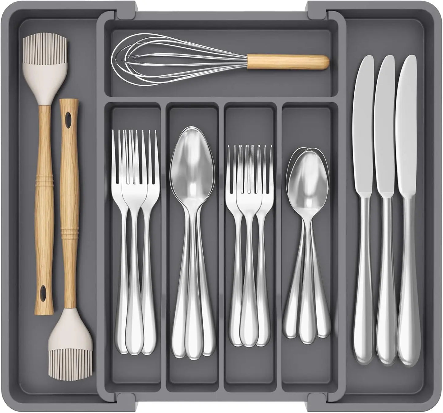 Expandable Silverware Organizer For Kitchen Drawers BPA Free