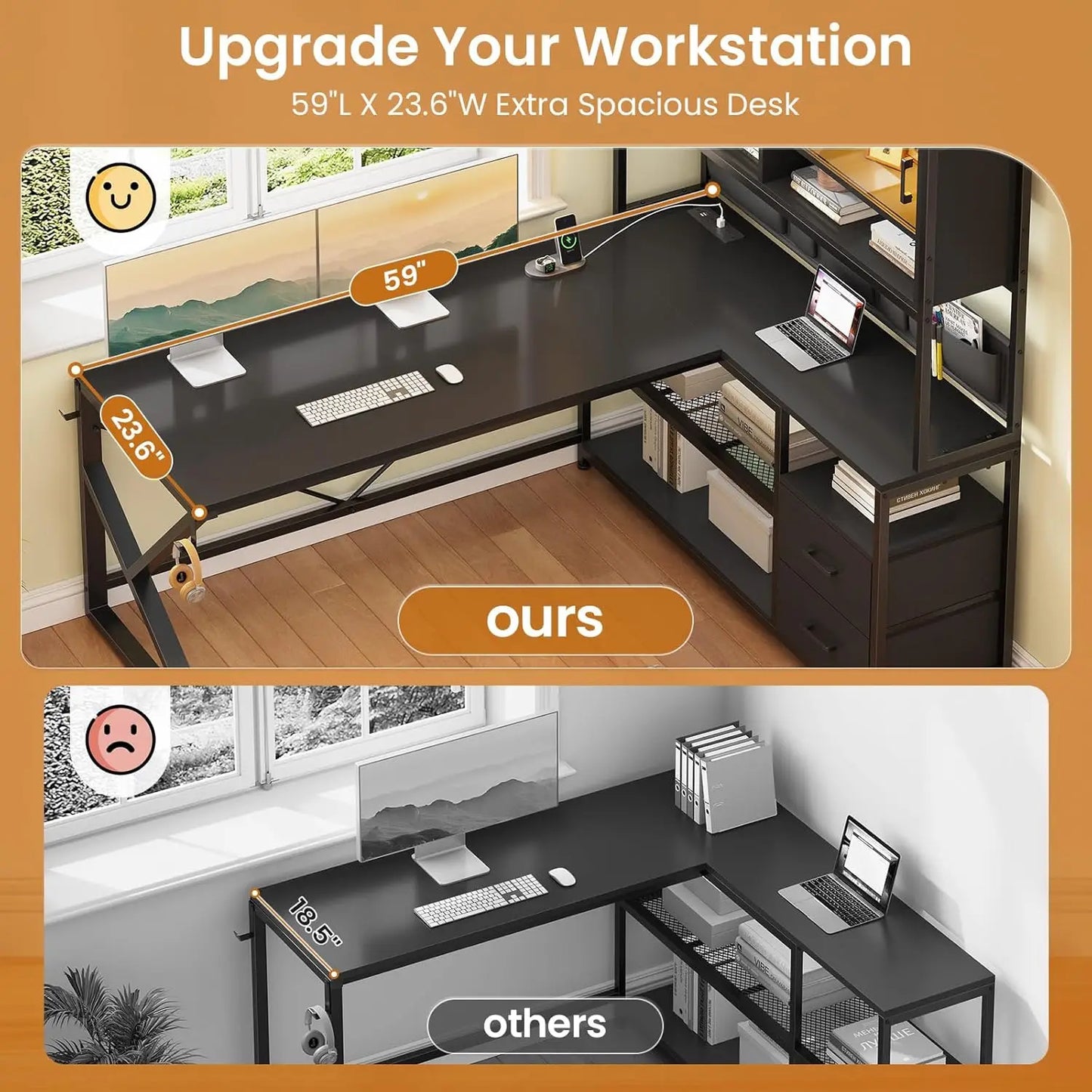 L Shaped Gaming/Office Desk