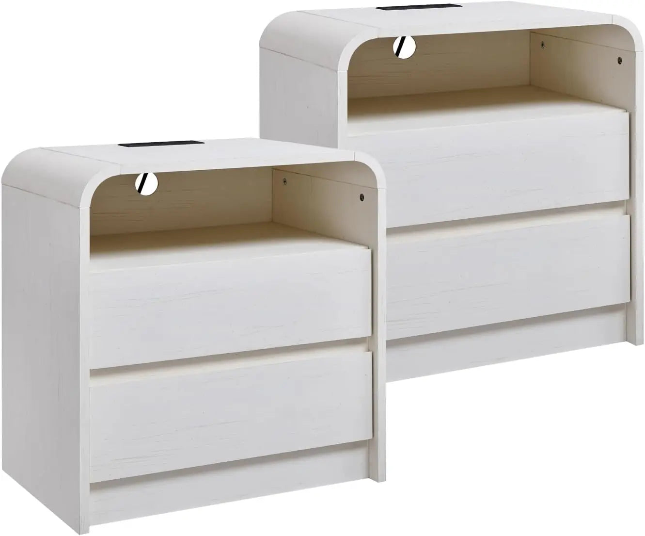 25" Tall Modern Nightstand Set of 2