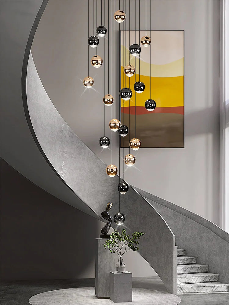 Ceiling Spherical Suspended Staircase Pendent Lamp