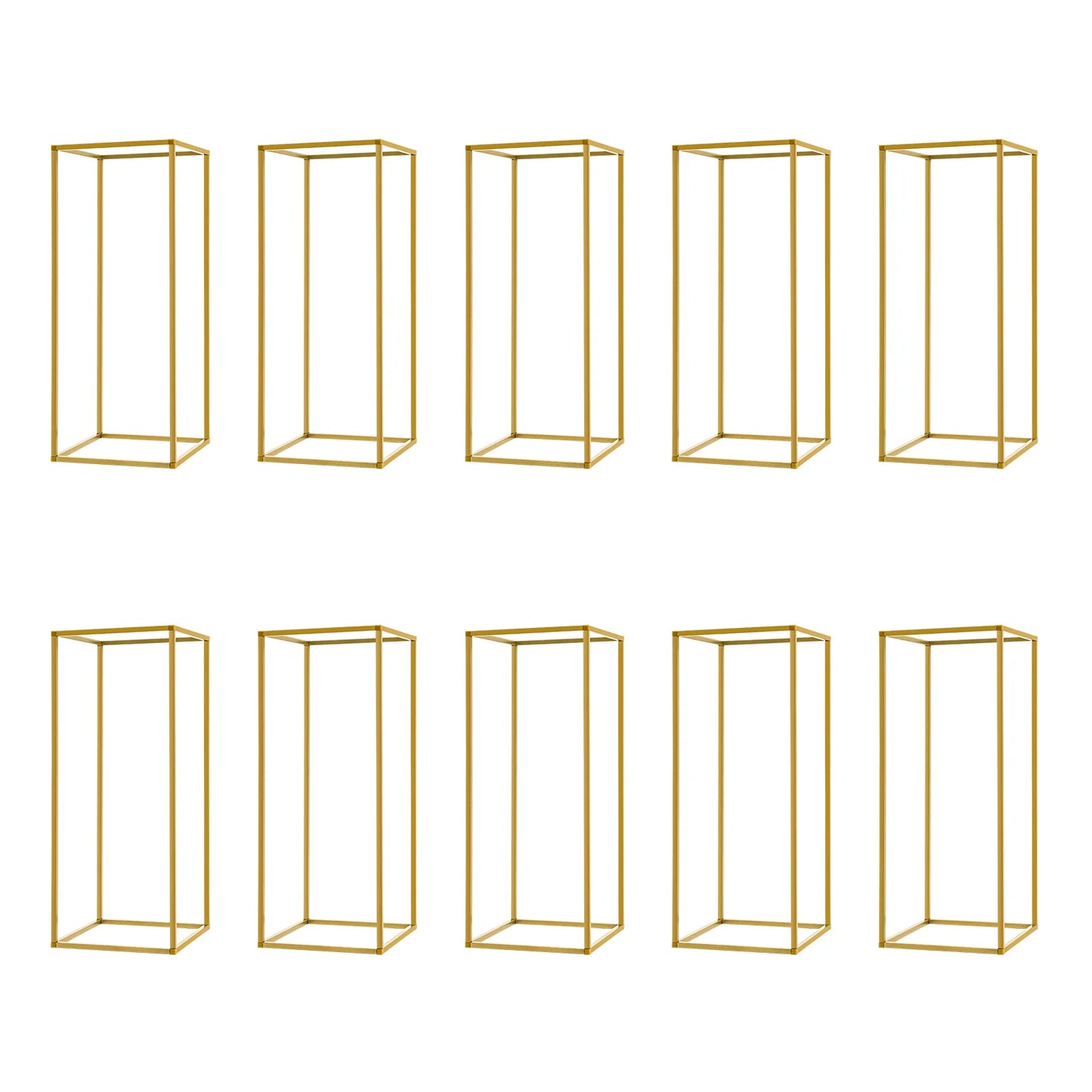 Gold Metal Wedding Flower Stand Set 10 Pieces Balloon Display