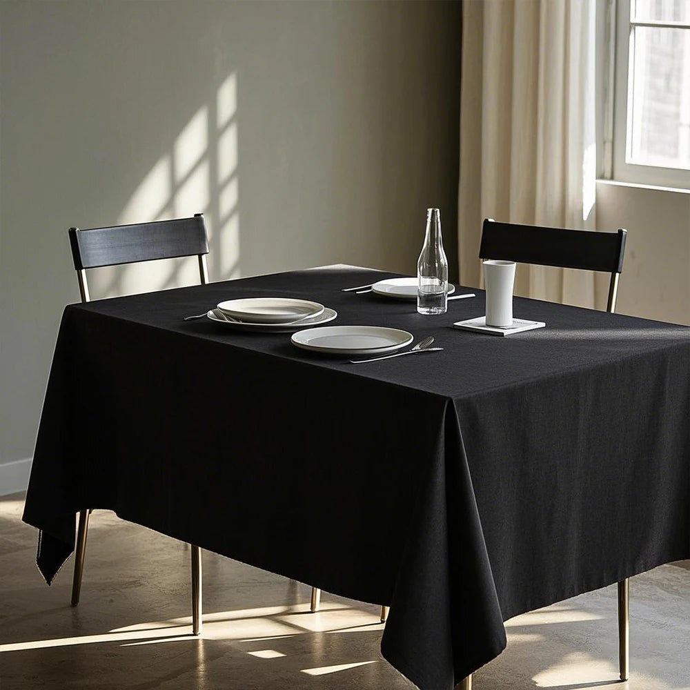 READOR Rectangle Tablecloth Set, Washable Polyester for Dining Events