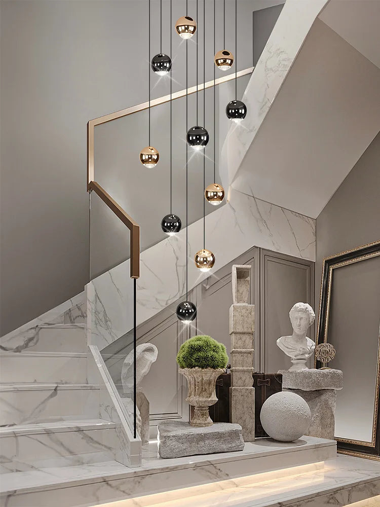 Ceiling Spherical Suspended Staircase Pendent Lamp