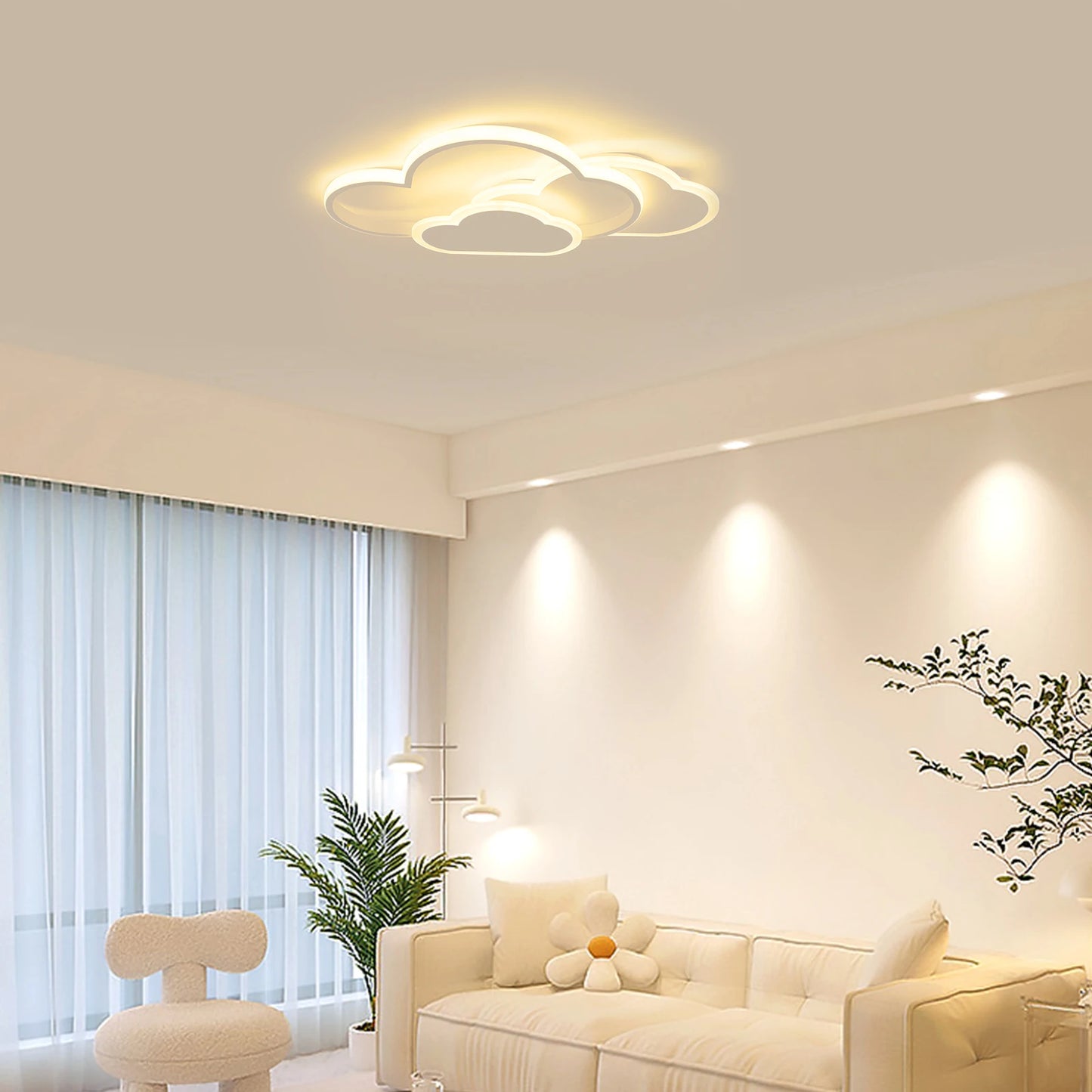 Cloud Shape LED Ceiling Light Fixture Aluminum Modern