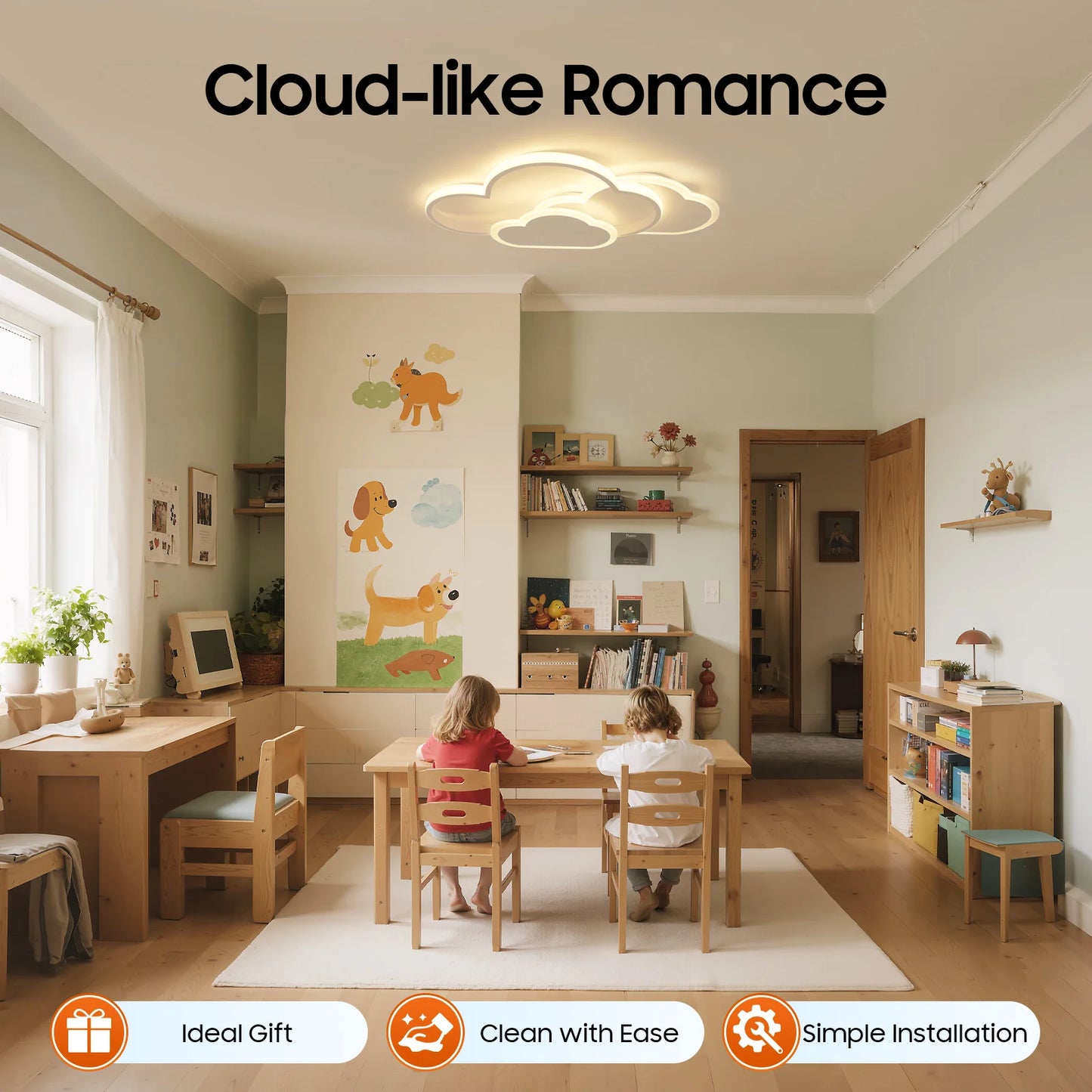 Cloud Shape LED Ceiling Light Fixture