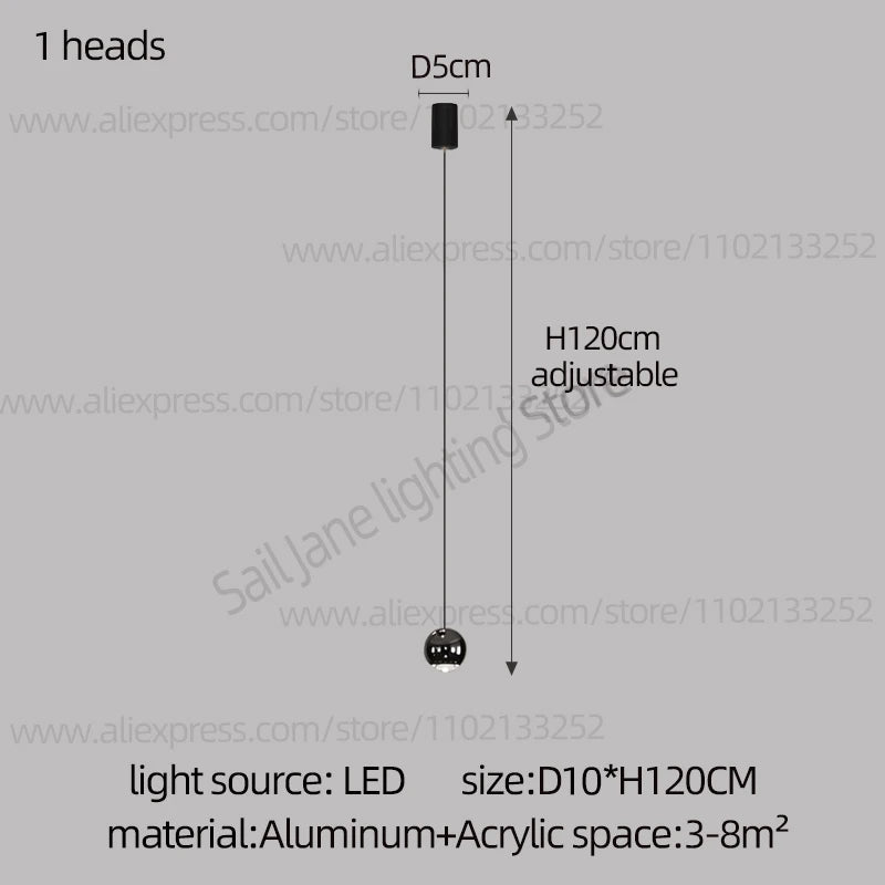 Ceiling Spherical Suspended Staircase Pendent Lamp