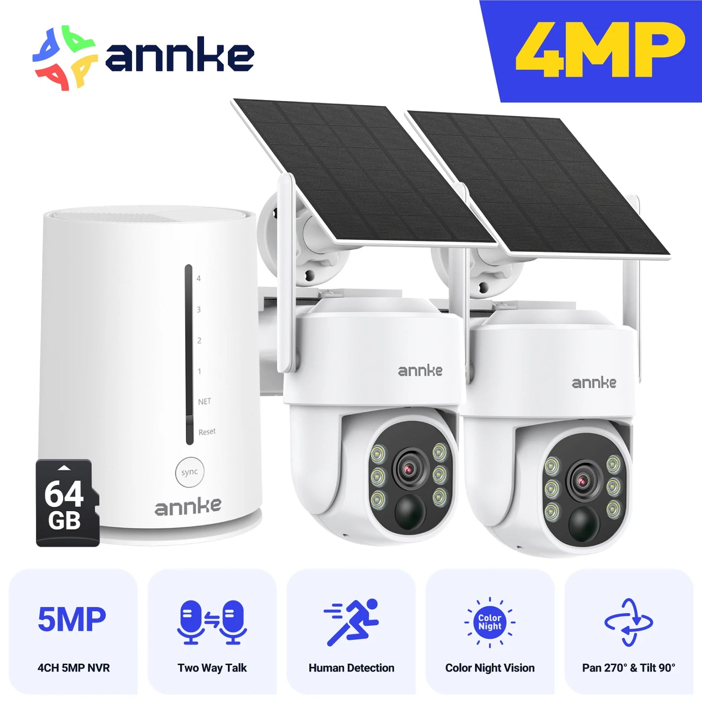 ANNKE 4MP Wireless Security Camera System 4CH NVR