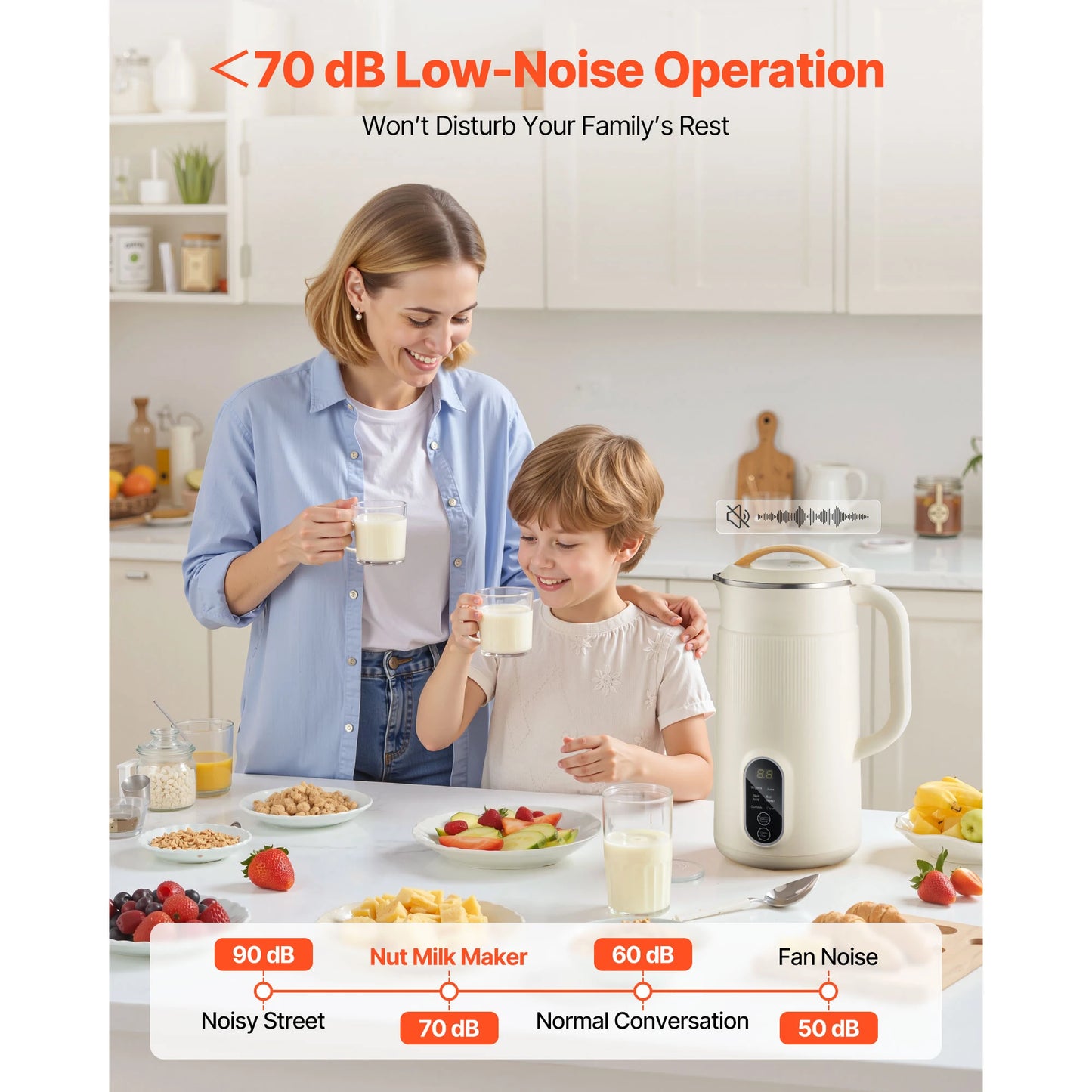 VEVOR 8-in-1 Nut Milk Maker With Self-Cleaning Function
