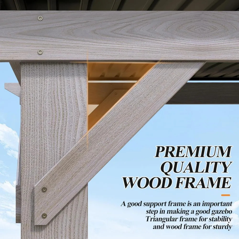 12.5'x6.5' Outdoor Grill Gazebo