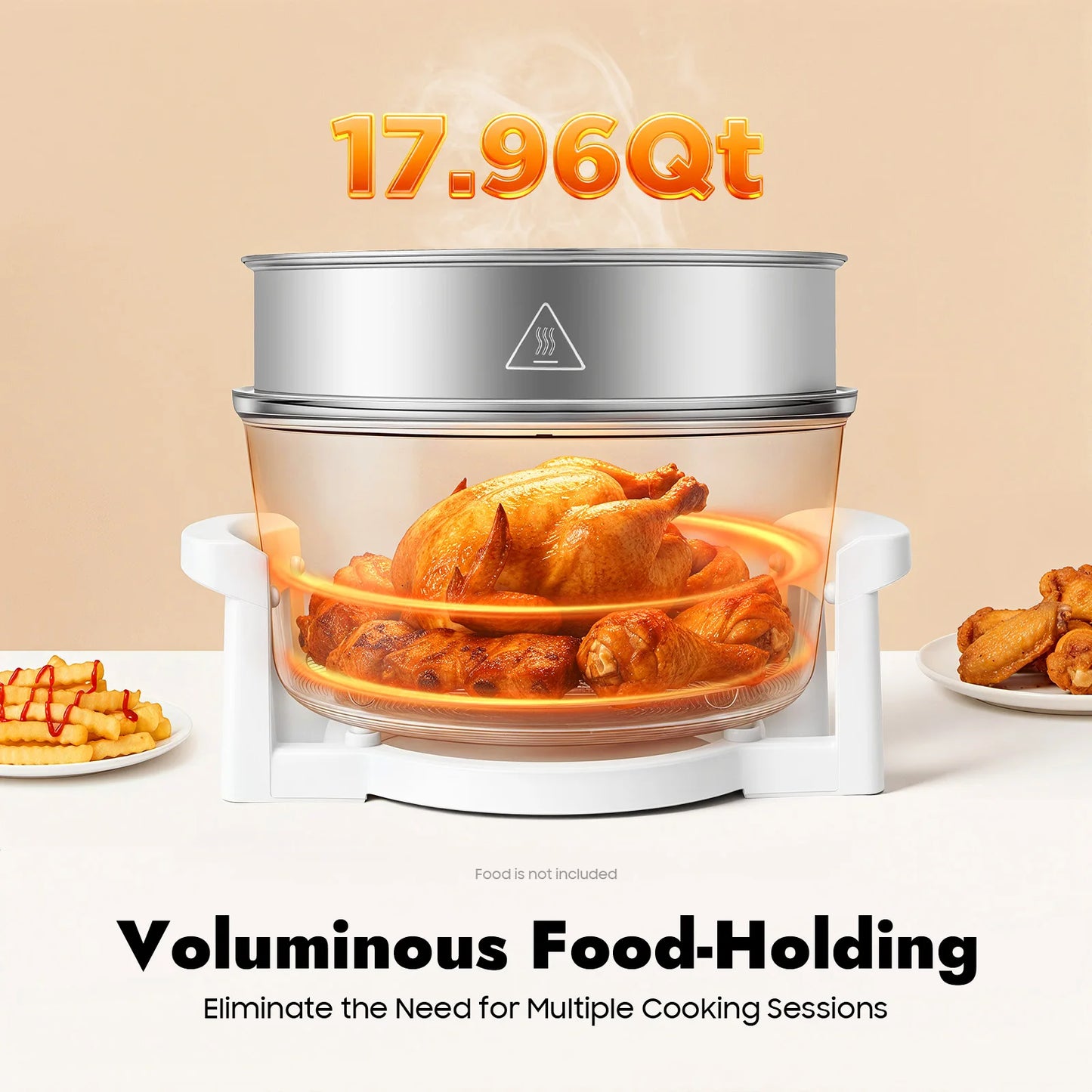 Air Fryer With Grill Rack Oil Free 360 Degree Circulation