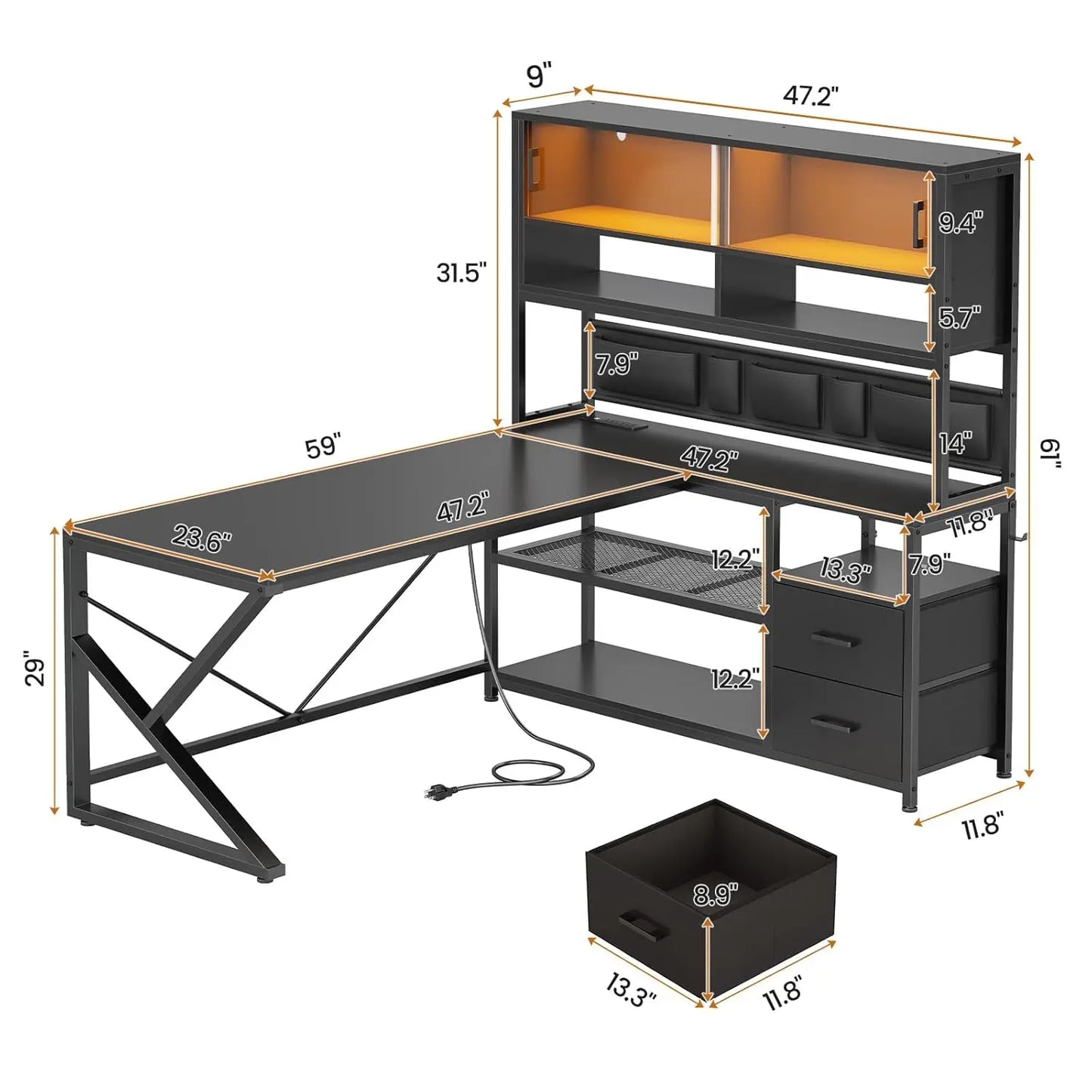 L Shaped Gaming/Office Desk