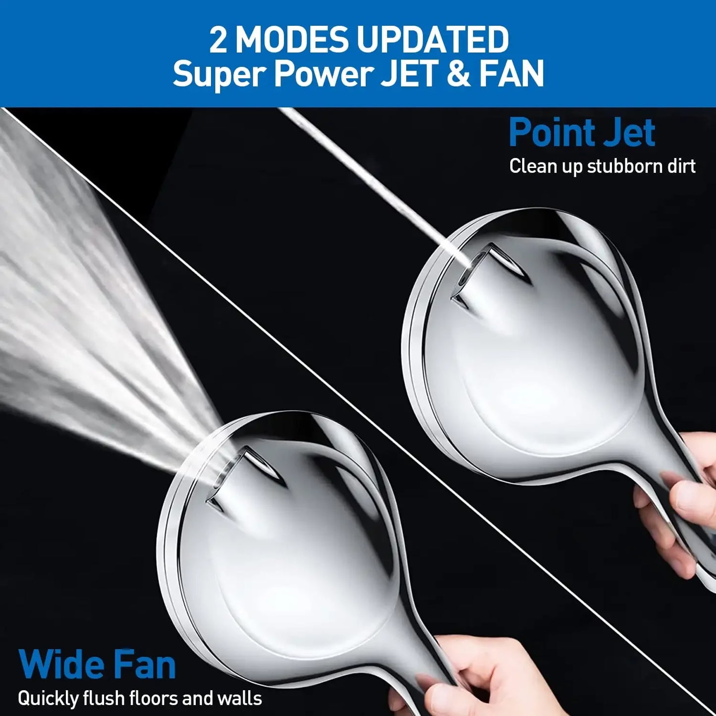SZRSTH Shower Head with Handheld, High Pressure 10 Modes with 59" Stainless Steel Hose Adjustable Holder