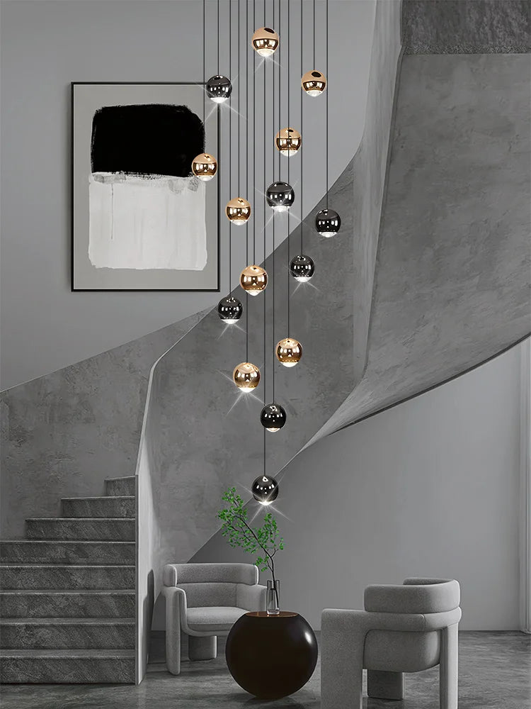 Ceiling Spherical Suspended Staircase Pendent Lamp
