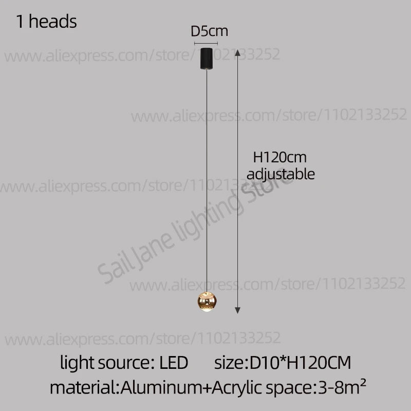 Ceiling Spherical Suspended Staircase Pendent Lamp