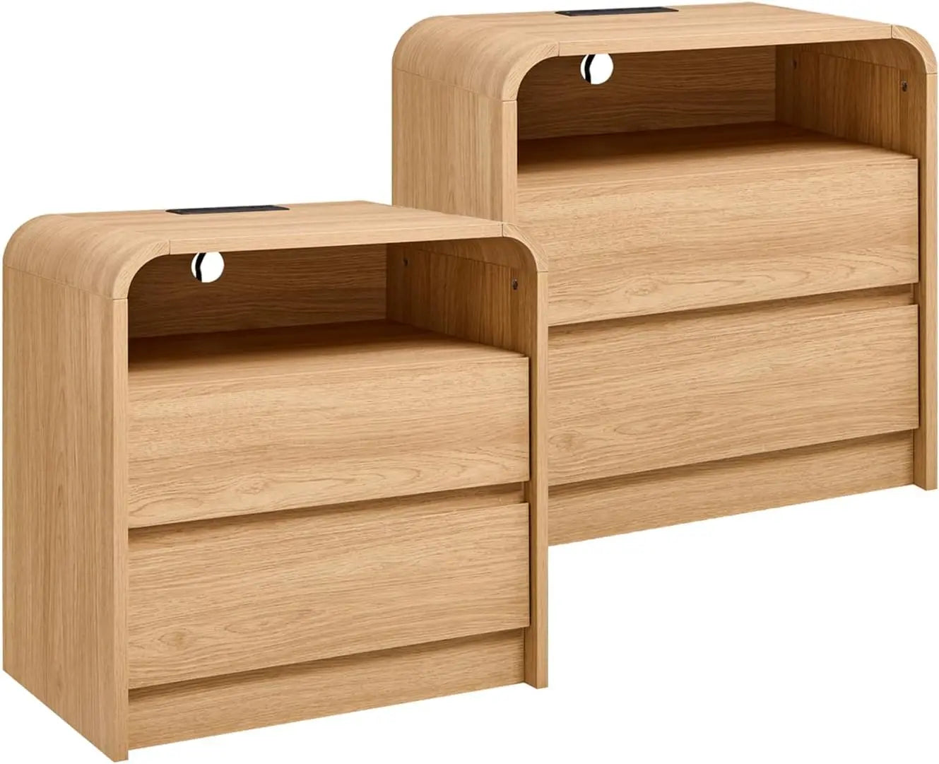 25" Tall Modern Nightstand Set of 2
