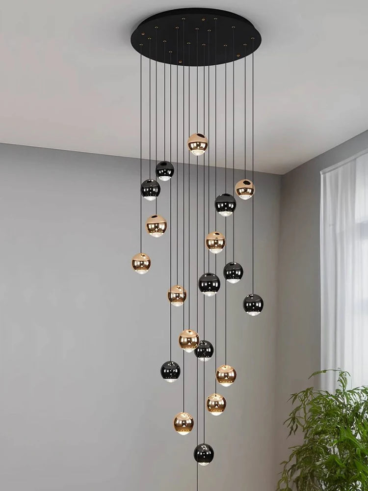 Ceiling Spherical Suspended Staircase Pendent Lamp