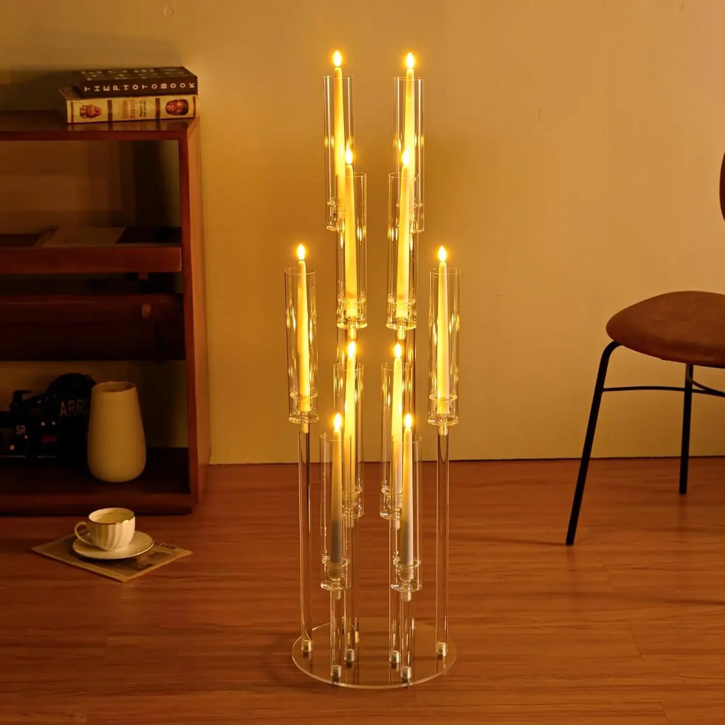 Vincigant 10 Arm Acrylic Candelabra Centerpiece For Weddings