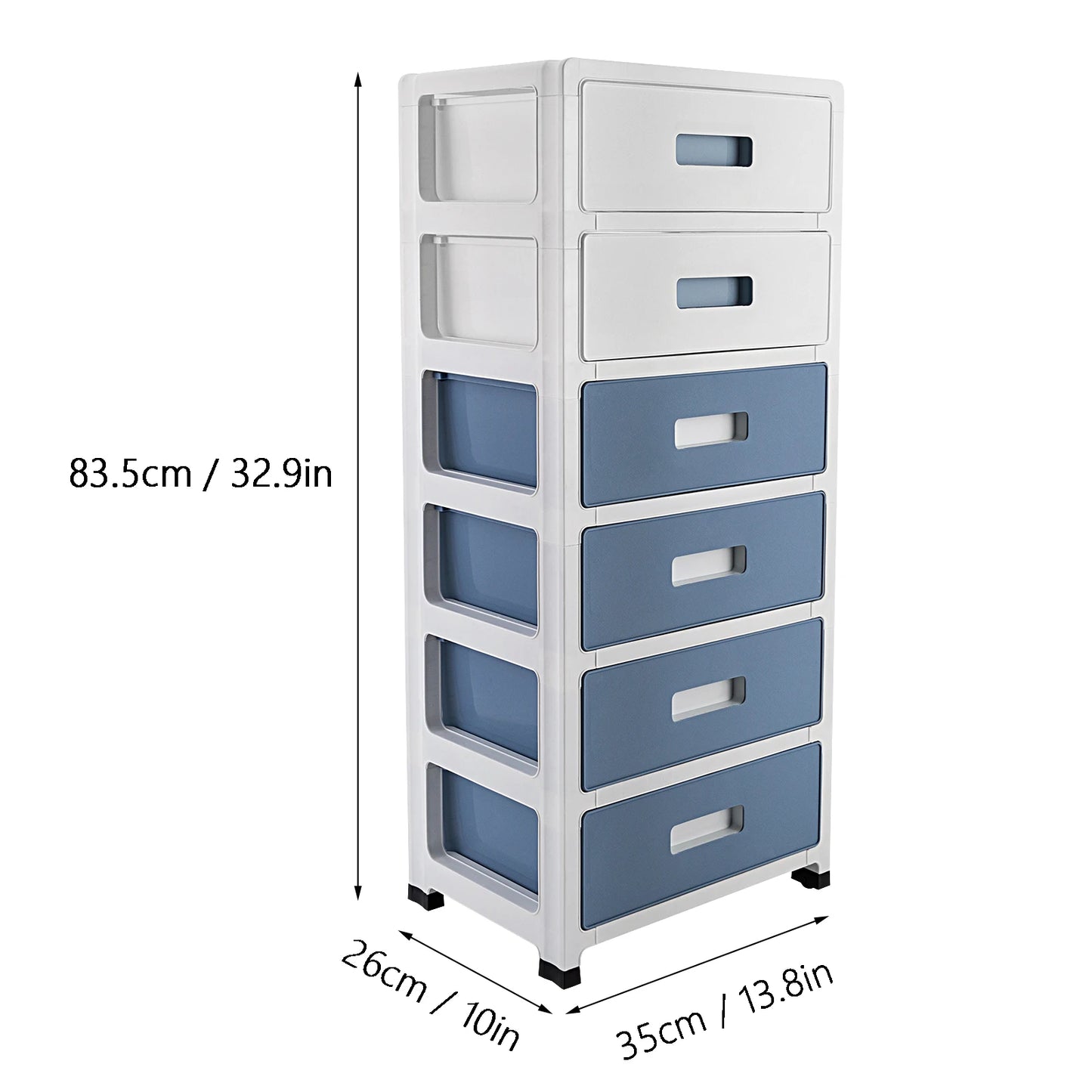 Bymaocar 6 Tier Plastic Drawer Cabinet Desktop Organizer