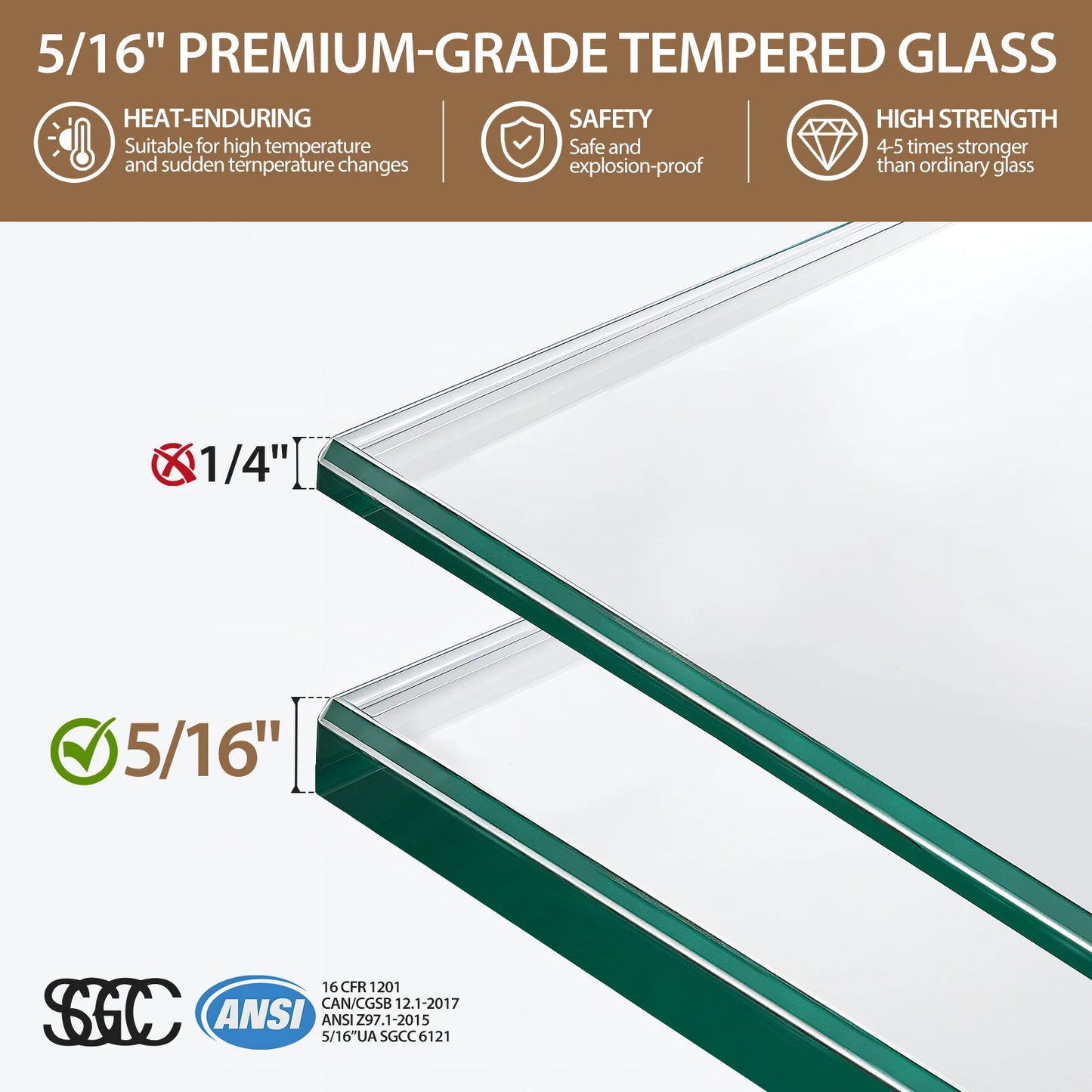 44"-48" W x 76" H Frameless Sliding Shower Door, Matte Black Shower Screen, 5/16" (8mm) Clear Tempered Glass