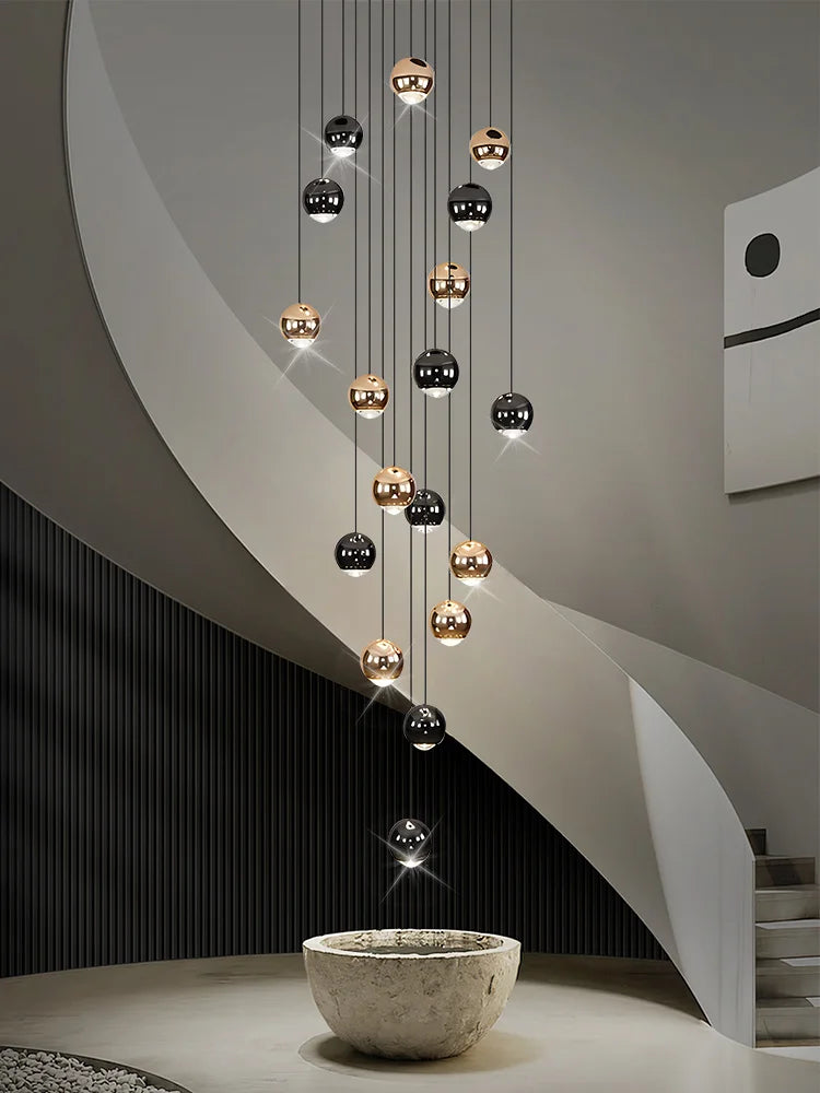 Ceiling Spherical Suspended Staircase Pendent Lamp