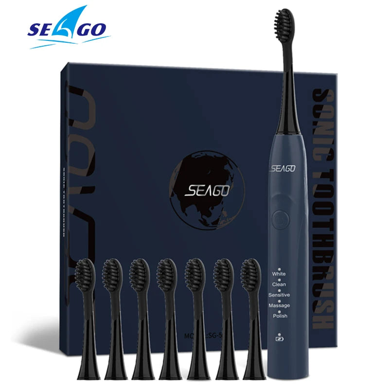 Seago Electric Toothbrush Two-engines Magnetic Core Oral Care Smart Adult Timer Brush Waterproof Brushes SG-540